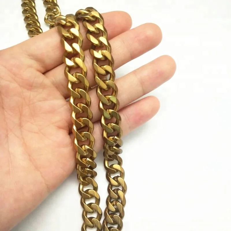 Fashion DIY aluminum curb bag chains