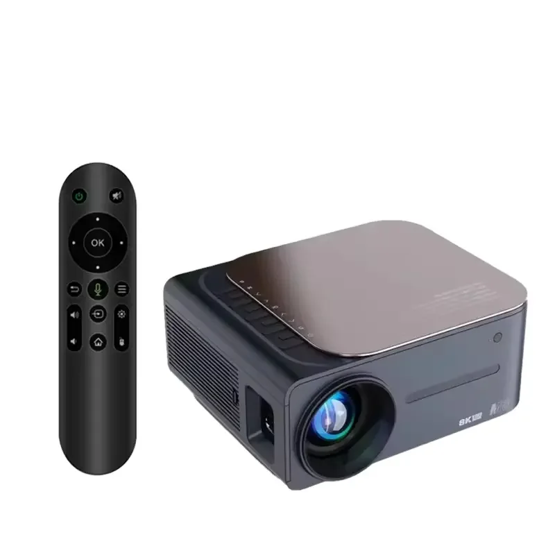 Projector 1080P HD M8 Smart LCD Cinema Projector Android 9 BT Wifi High 400ANSI Lumens Mini Portable Home Smart Tv Projector