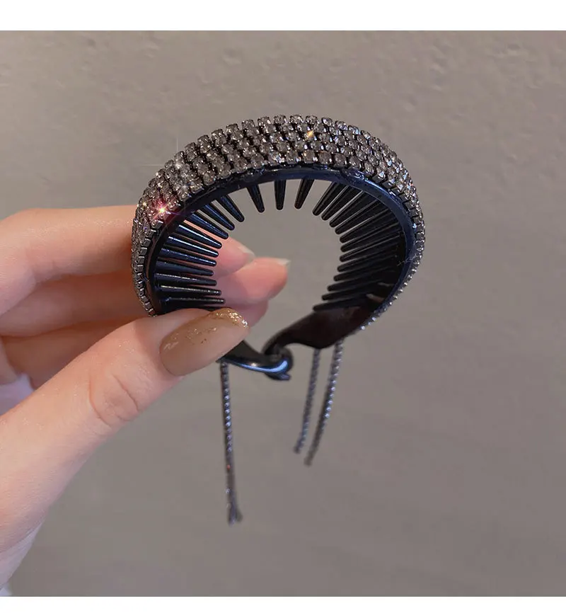 GT Hot Selling High Quality Full Crystal Hair Pin Women Fashion Bling Bling Headwear