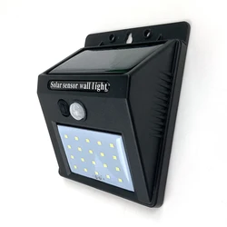 Недорогой водонепроницаемый настенный светильник IP65 на солнечной батарее, наружный светильник с датчиком движения для лестницы