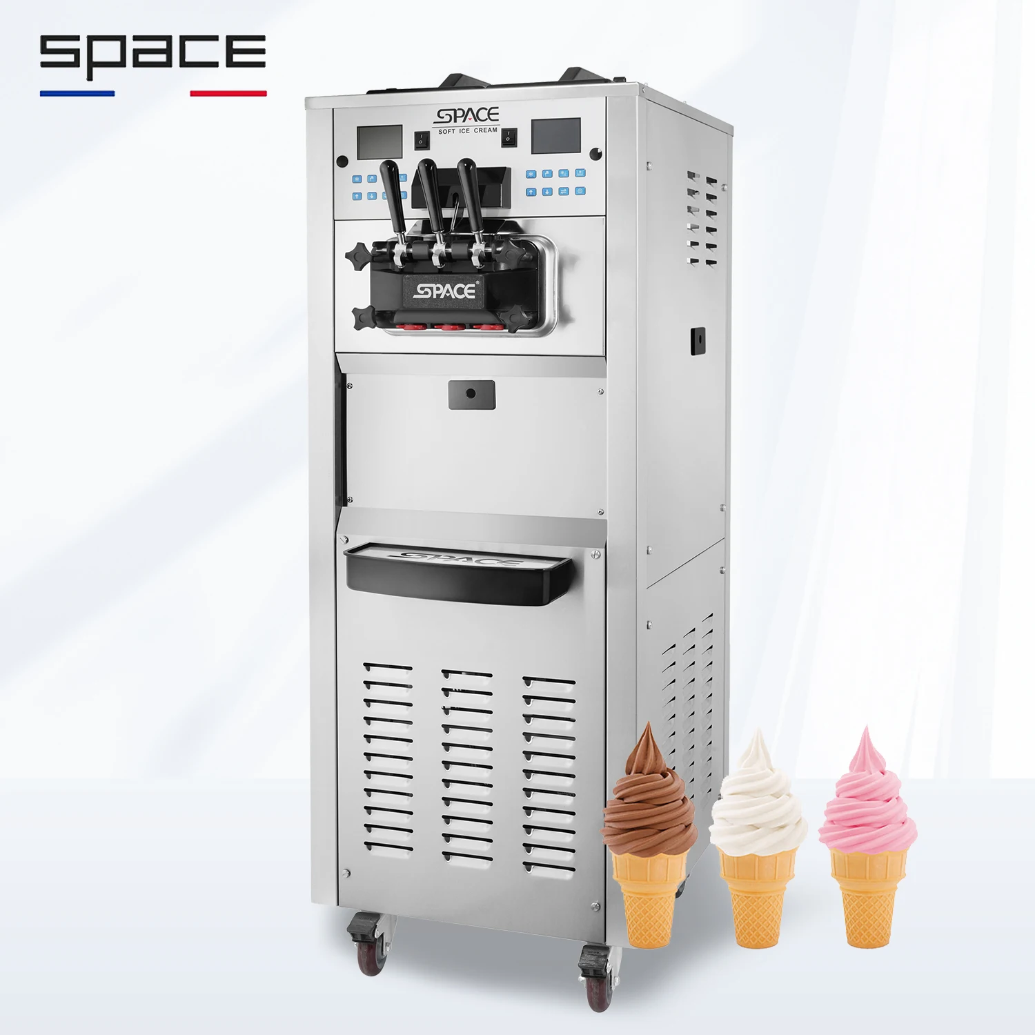 Professional self-serve frozen yogurt machine 2+1 mixed flavors industrial frozen yogurt machine ice cream maker machine