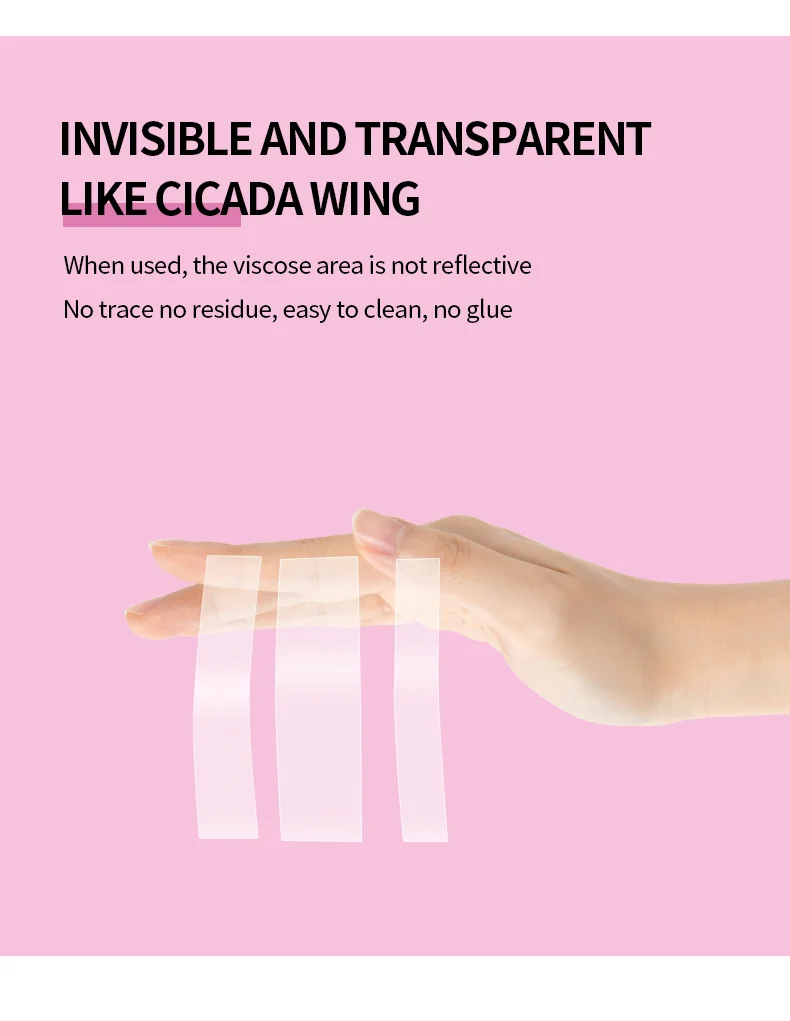 Wholesales Invisible Clear Women Fabric Sticky Double Sided Tape For Clothes Clothing And Body