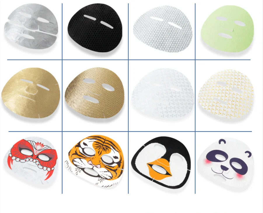 Viscose Cotton spa facial korea face sheet mask ski face masks cotton face sheet mask