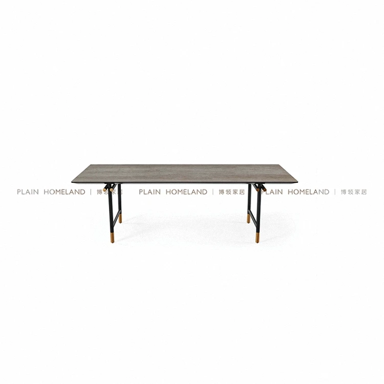 High Quality Modern Dining Room Restaurant Marble Top Dining Table With Metal Leg