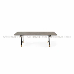 High Quality Modern Dining Room Restaurant Marble Top Dining Table With Metal Leg