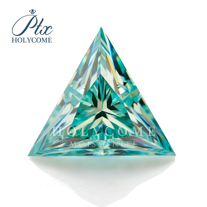 Holycome sky blue GRA certificate VVS fancy cut loose gemstones thailand blue moissanite stone