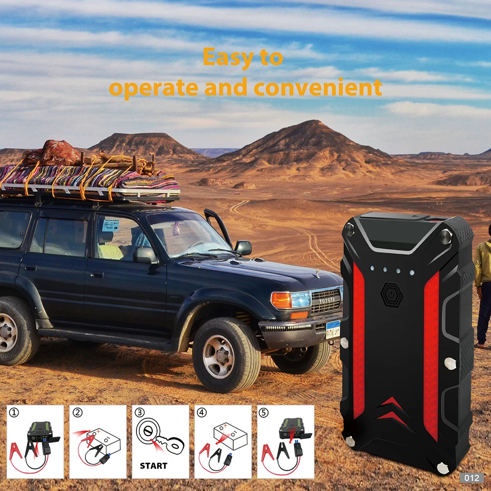 Portable Charger Starting Device Emergency tool multi-function battery portable 12V car jump starter With box