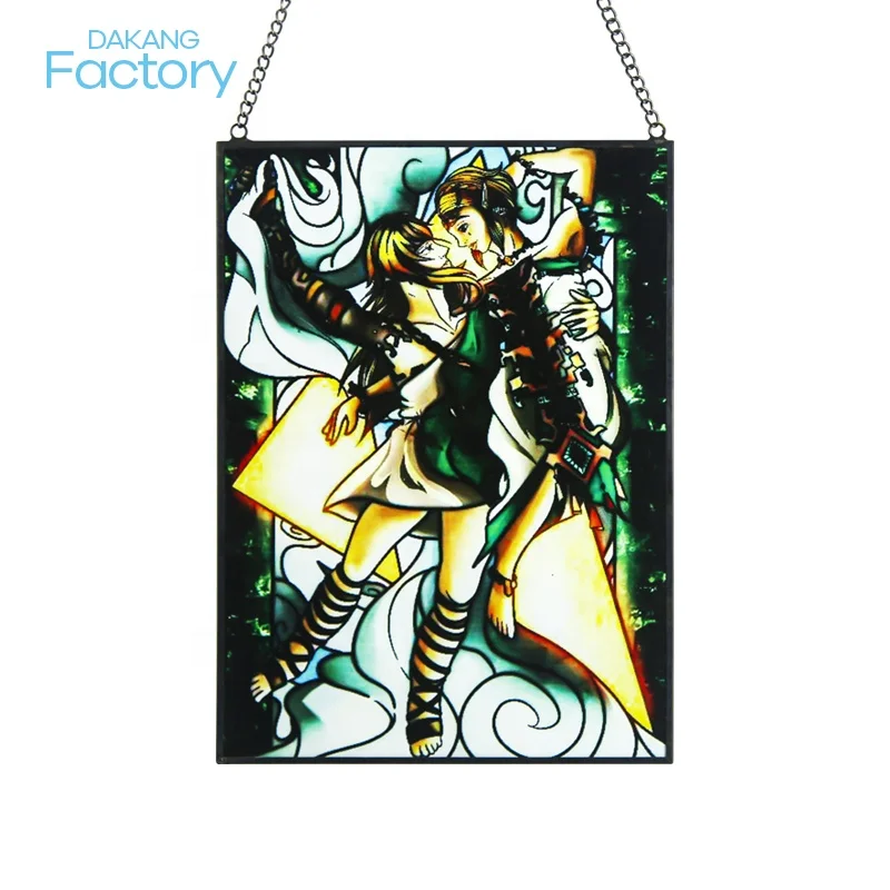 3D color spray suncatcher painting glass window panel hang decorations on wall for home decor