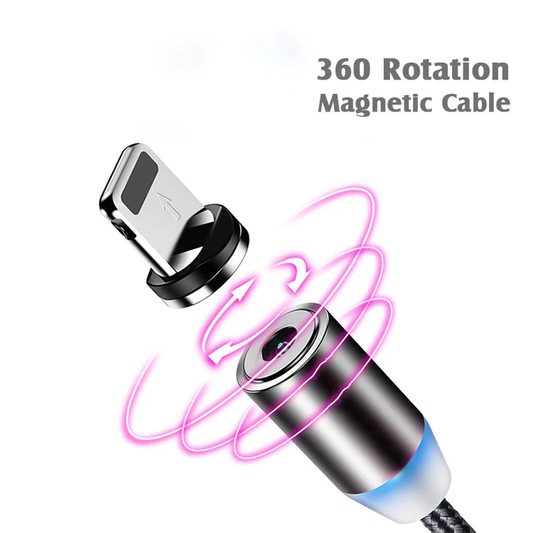 
Wholesale 2.4 A magnetic USB cable for android 1 M data line Micro USB Type C charger cable for iPhone 