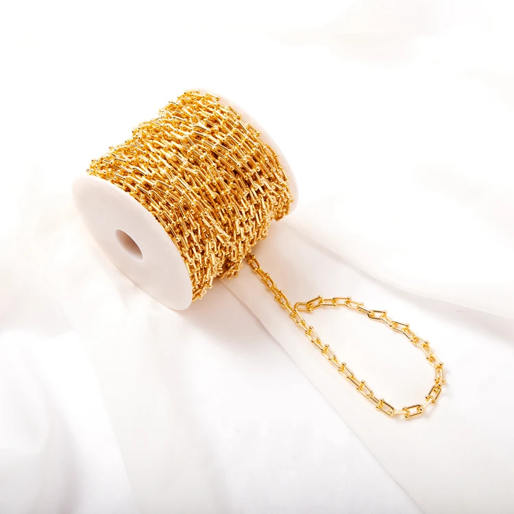 Wholesale High Quality  Gold Plated Chains For Woman Bracelet Necklace Jewelry Making