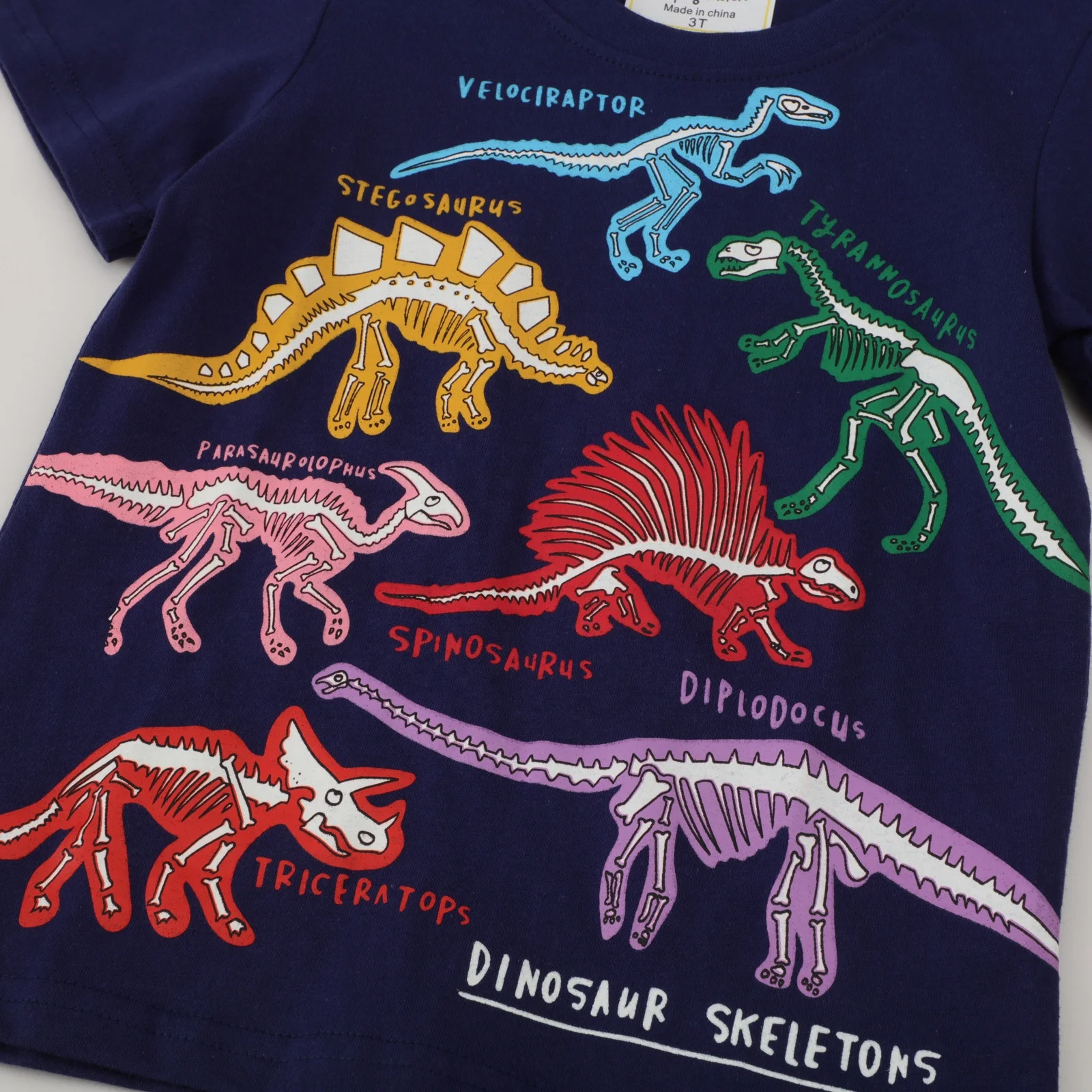 Summer new T-shirt glow-in-the-dark dinosaur animals short-sleeved factory wholesale kids clothes