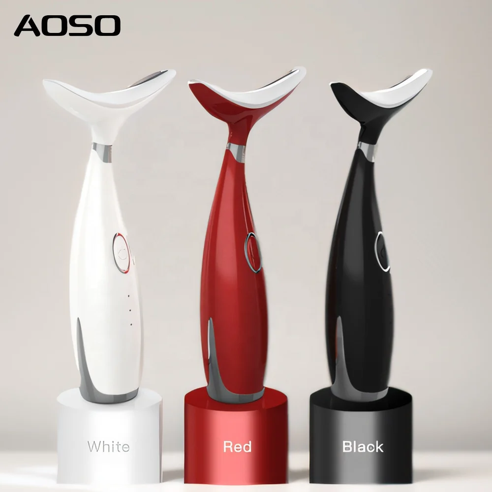 Ultrasonic Neck Lifting Massager with LED Light Phototherapy Deep Cleansing Vibration & Wrinkle Reducing Skin Rejuvenation