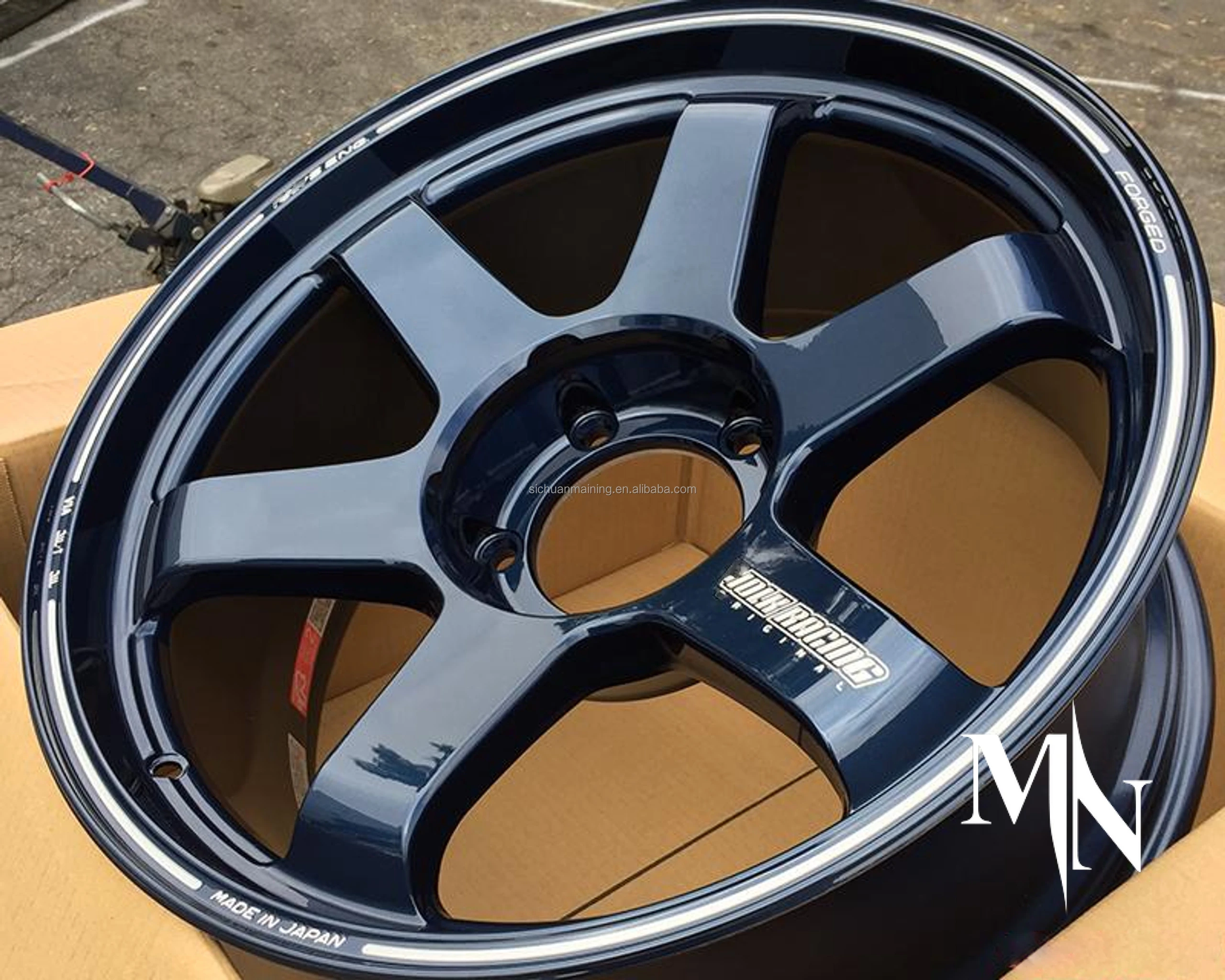 5x100 5x112 5x114.3  Mag Blue Forged Sport Rim TE37 Saga 15 16 17 18 19 20 Inch Forged Car Rims Wheels