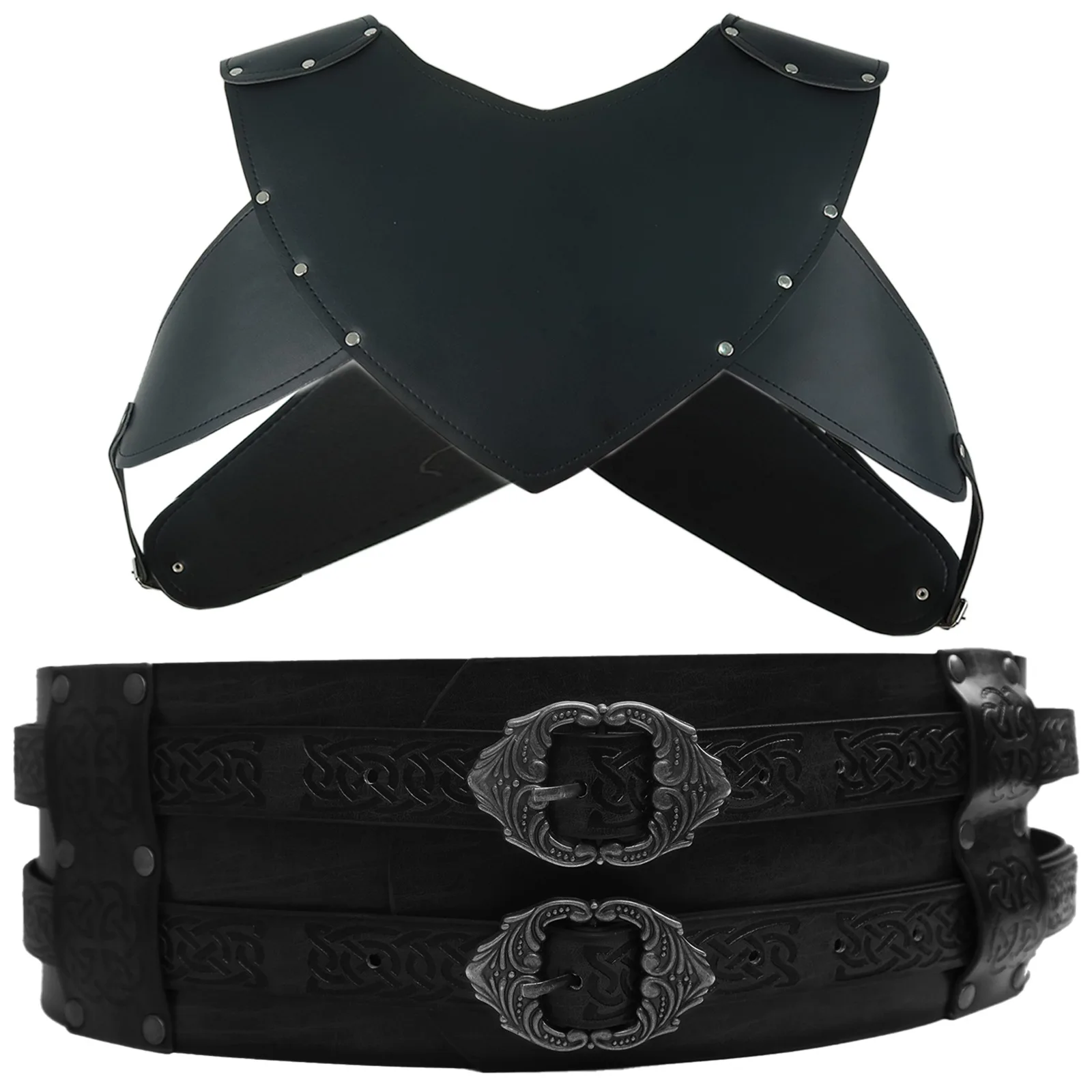 zesi Medieval belt suit Renaissance Viking gladiator dress samurai leather stage costume armor