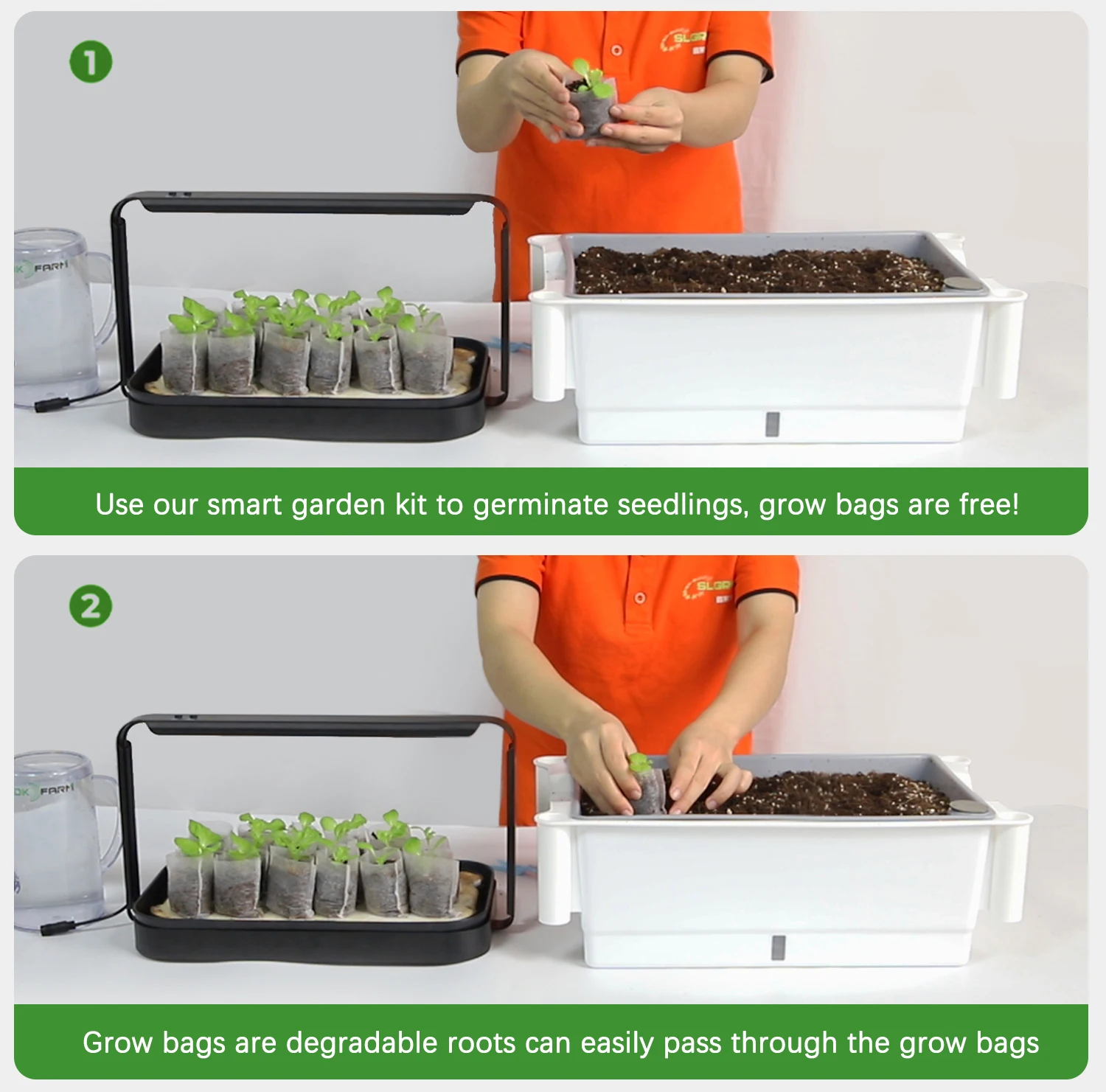 Indoor planter garden microgreen tray seeds organic mini basket smart microgreen system