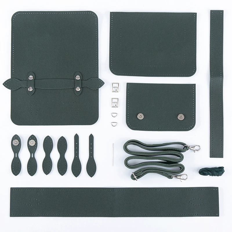 DIY  Sewing Shoulder Bag Real Leather  Shoulder Bag Large Capacity Portable genuine leather diy making kit