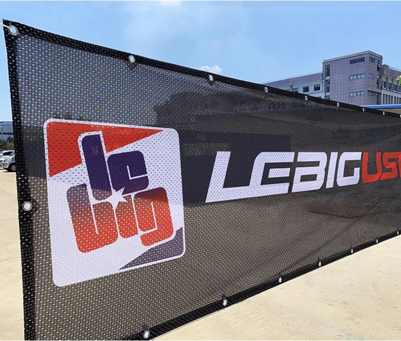 FlagsPrint Custom Fabric Banners Digital Printing Mesh Banner Large Outdoor Business Advertising Sports Exhibition Mesh Banner