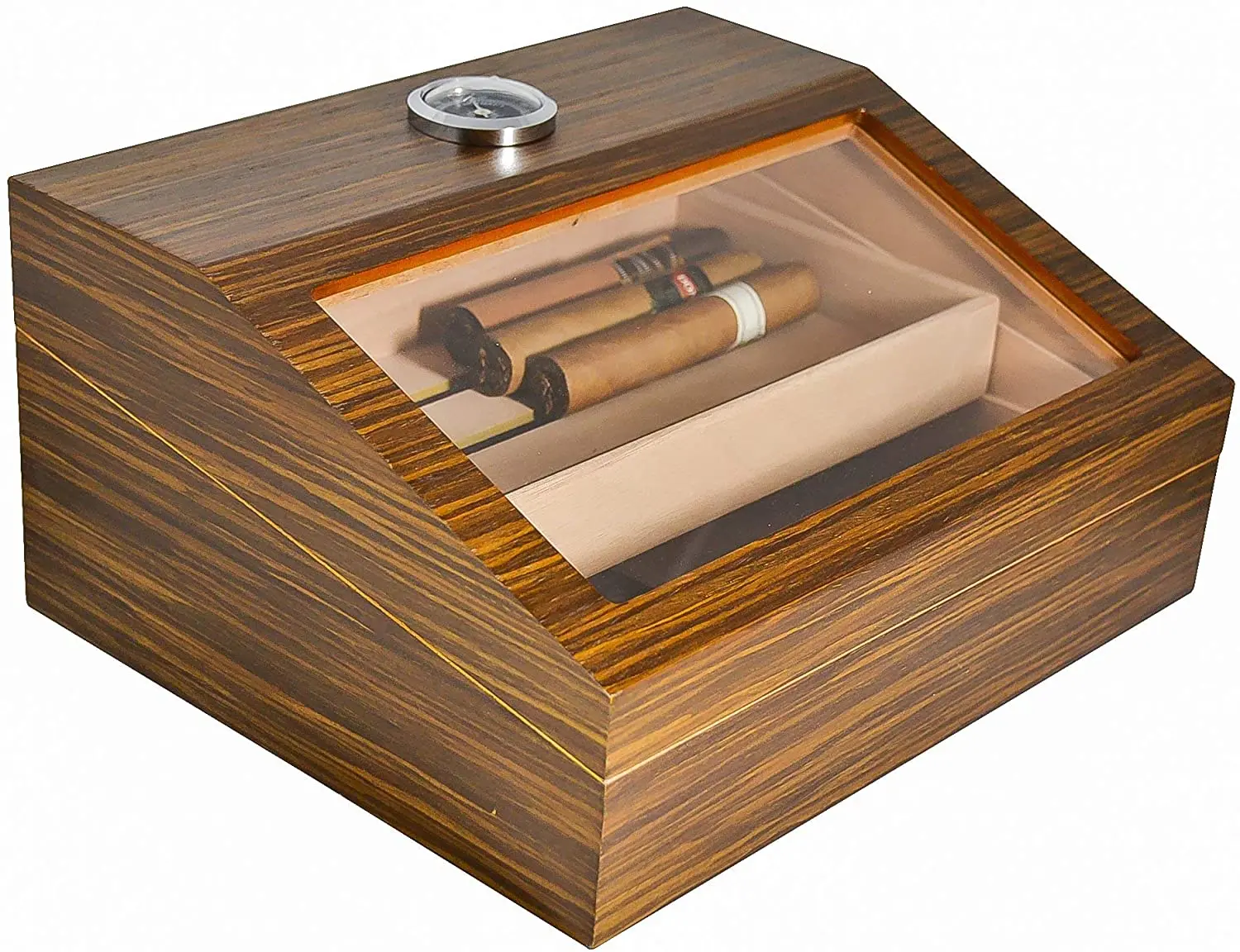 Luxury Custom Packaging Manufacturer Color  Glossing Empty Humidor Wood Cigar Boxes Wholesale