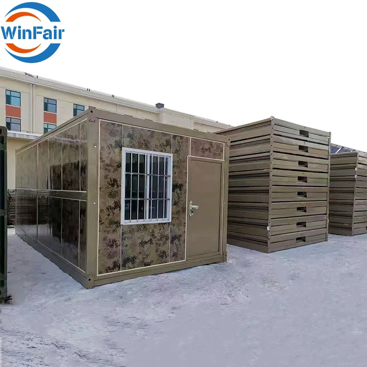 WinFair cheap fold out 20ft portable tiny house warehouse mobile foldable container home folding container house