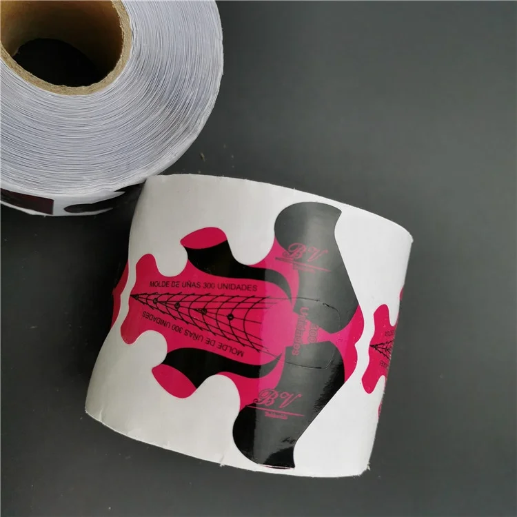 French Nail Forms Tips Acrylic UV Gel Extension Curl Form Extension Nail Sticker Art Guide Mold