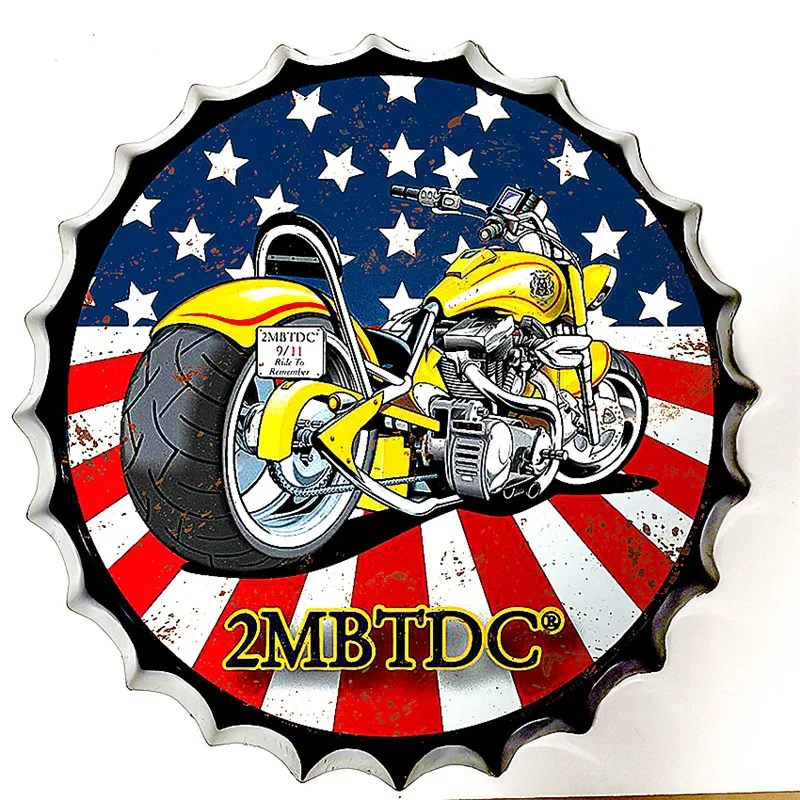 
mixed designs large printed motorcycle metal vintage poster retro motor cycle signs tin 