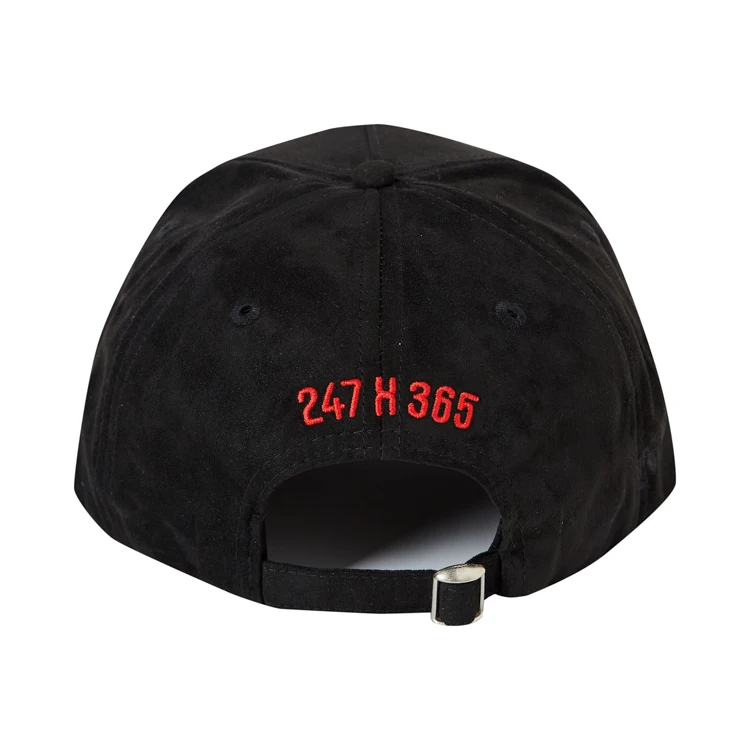 customized custom black 5 panel embroidery logo suede baseball cap