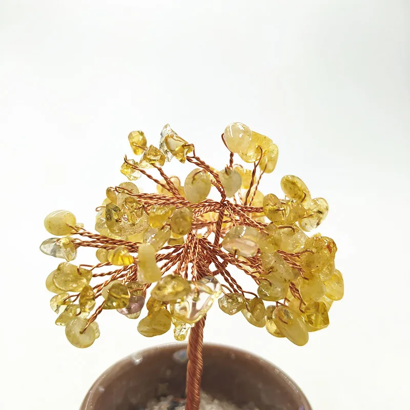 
Wholesale Gemstone amethyst Healing Trees yellow crystal tree 
