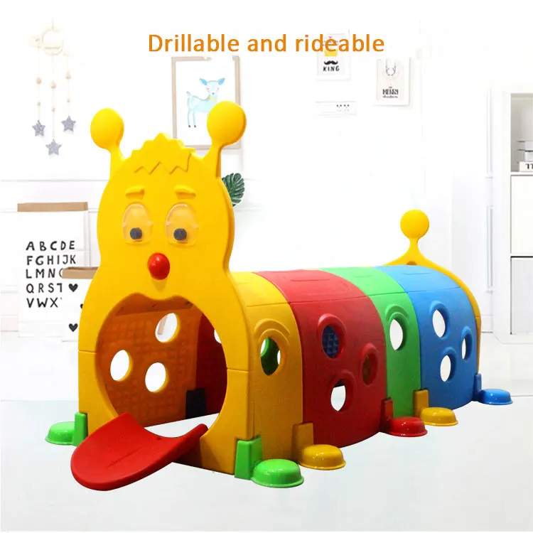 Amusement Tunnel Toy Kids Worm Play Plastic Caterpillar Kindergarten Play Tubes Pattern Tunnel Toy Other Outdoor Structures Baby