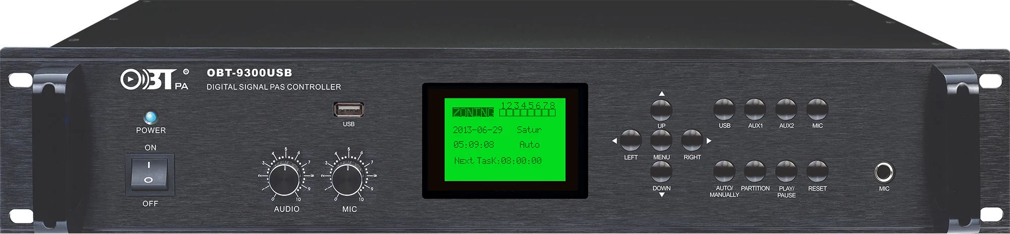 Obt-9300 Usb Automatic School Bell Timing Sound Effect Controller for School Education System in Public Address System