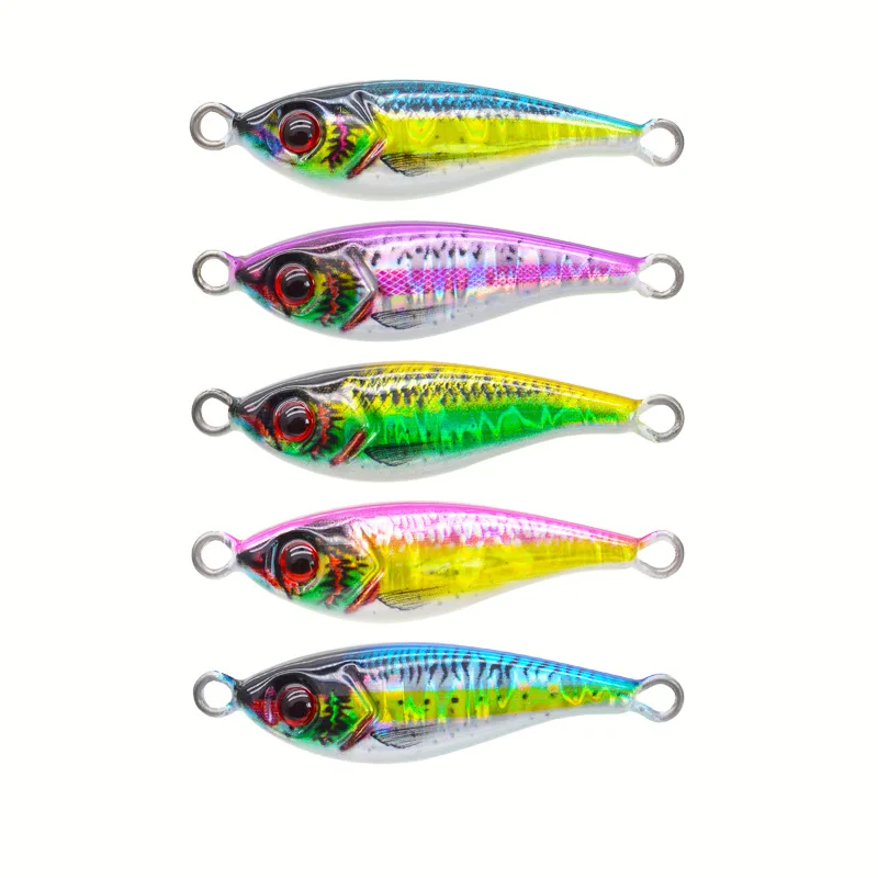 Manufacturer Addictpro  3D printing UV Luminous Sinking Metal Jigs Lures  sea fishing bait peche salt water jiggi
