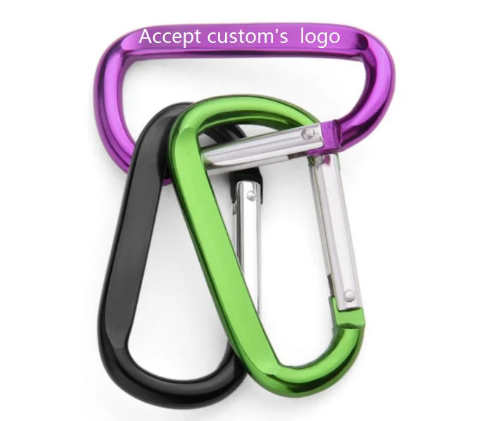 2021 hot sale 70mm flat d carabiner affordable high quality modern design carabiner clips for bottle bags and chargers