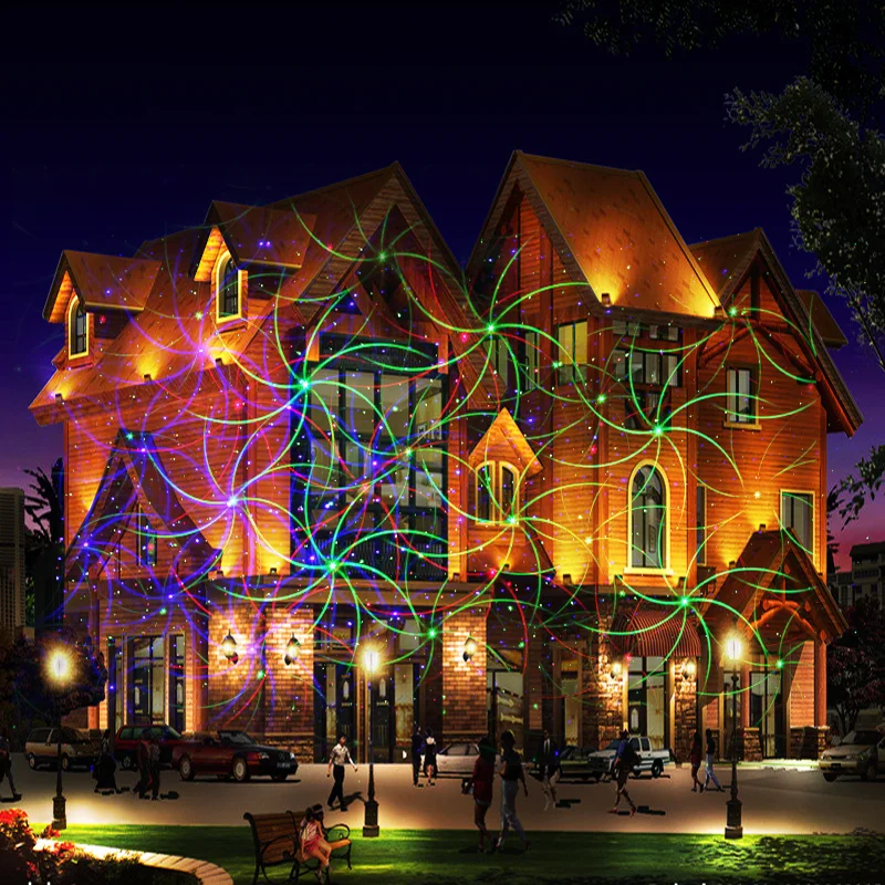 IP65 garden light mini flowers pattern tree house decorative standing lamp Smart Outdoor projector Lights