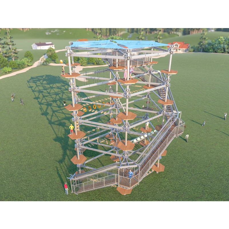 amusement park manufacturer Cowboy wholesales  Hexagonal crystal tower equipment for children