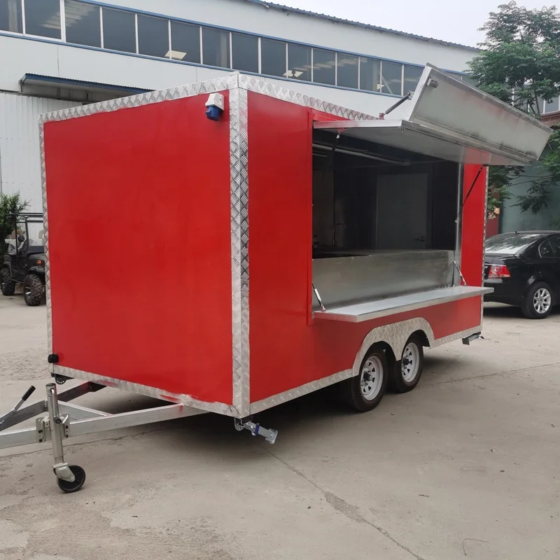 USA Sale Mobile Food Cart Food Truck for Seasoning Plant Fruit Raw Material European Coffee Cart