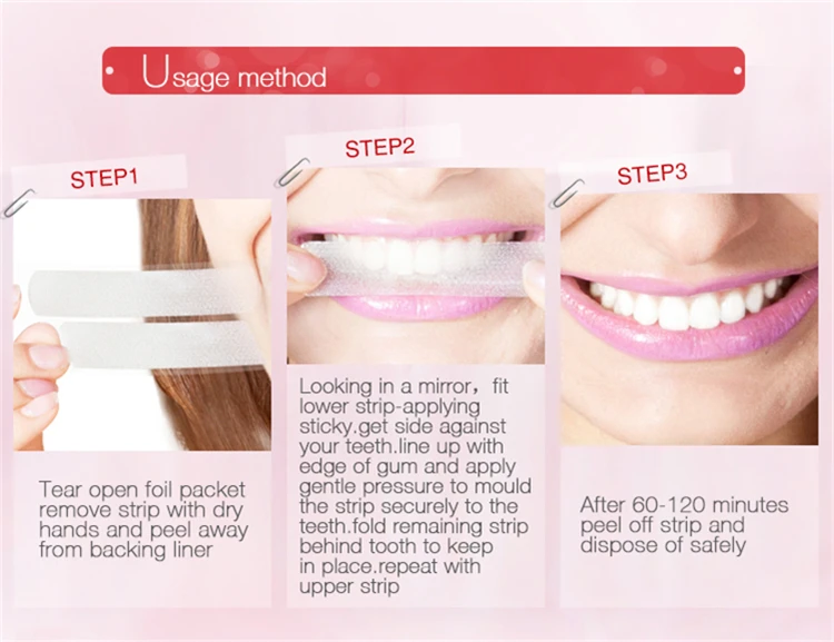 Onuge professional 1 Hour  Fast White mint flavor Tooth Whitening dry strips dental care teeth whitening strips express