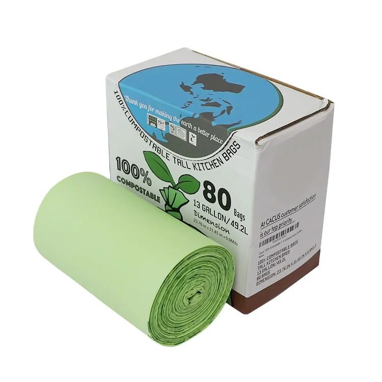 Eco-friendly garbage bags wholesale garbage bag roll 13 gallon biodegradable bag