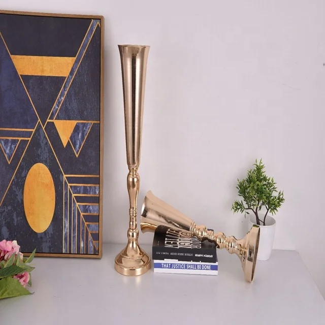 Бесплатная доставка) свадебное украшение, металлический Высокий золотой выставочный стенд в форме цветка для центрального оргстекла церкви sunyu1037