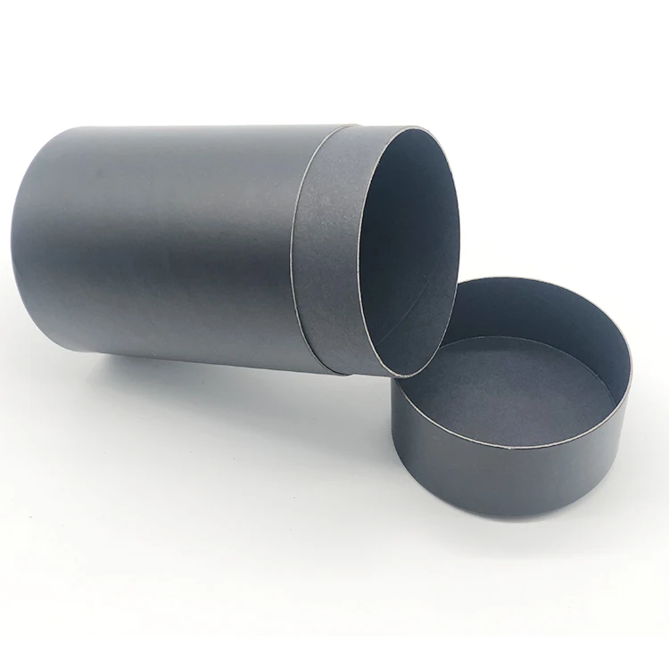 China Manufacturing Wholesale Black Empty Custom Logo Printed Round Rigid Paperboard Tubes