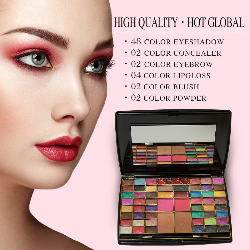 60 Colors Matte Pearl Eye Shadow High Gloss Blush Makeup Artist Multi-Purpose Eyeshadow Palette