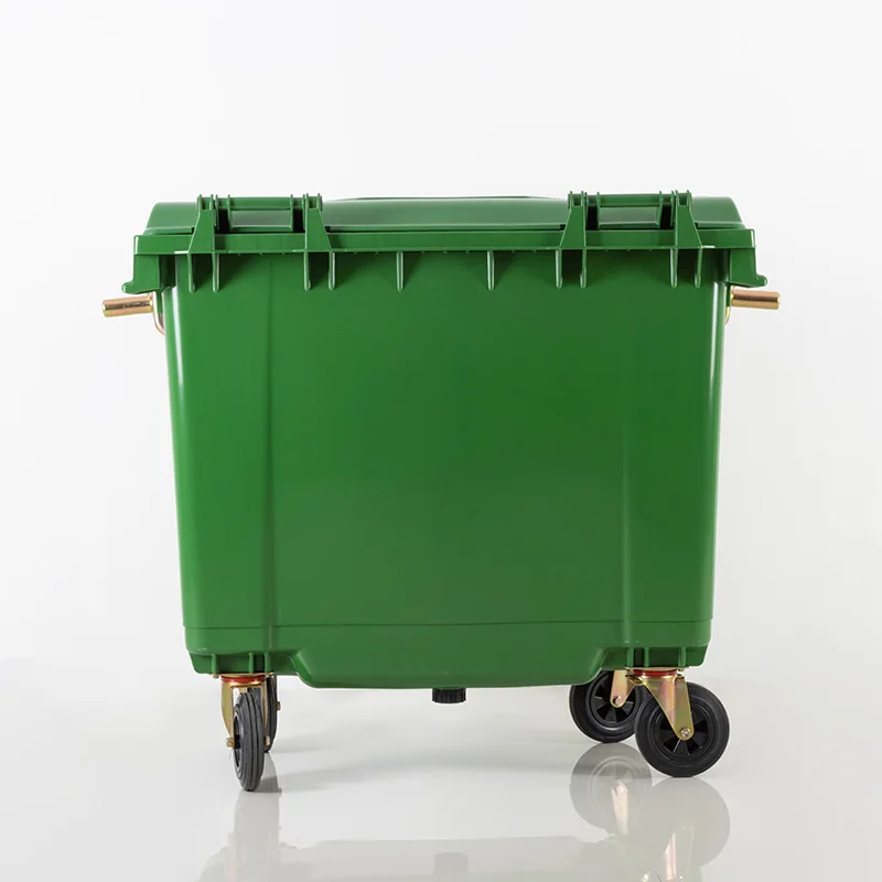 660L industrial outdoor waste bin wheeled garbage container large garbage bins