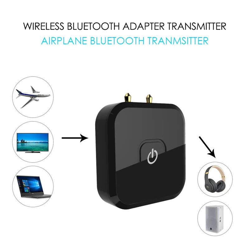 BT4.1 portable airplane wireless audio receiver jack 3.5 aux hardware bluetooth transmitter
