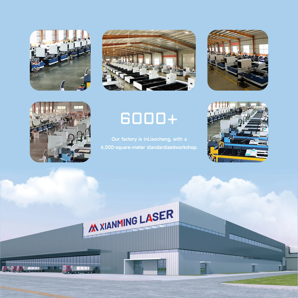 XM Factory Supply 3015  Fiber Lazer Cutting Machine 1000W 1500W 3KW 12KW Red Light Pointer Laser Cutter For Metal Carbon Steel