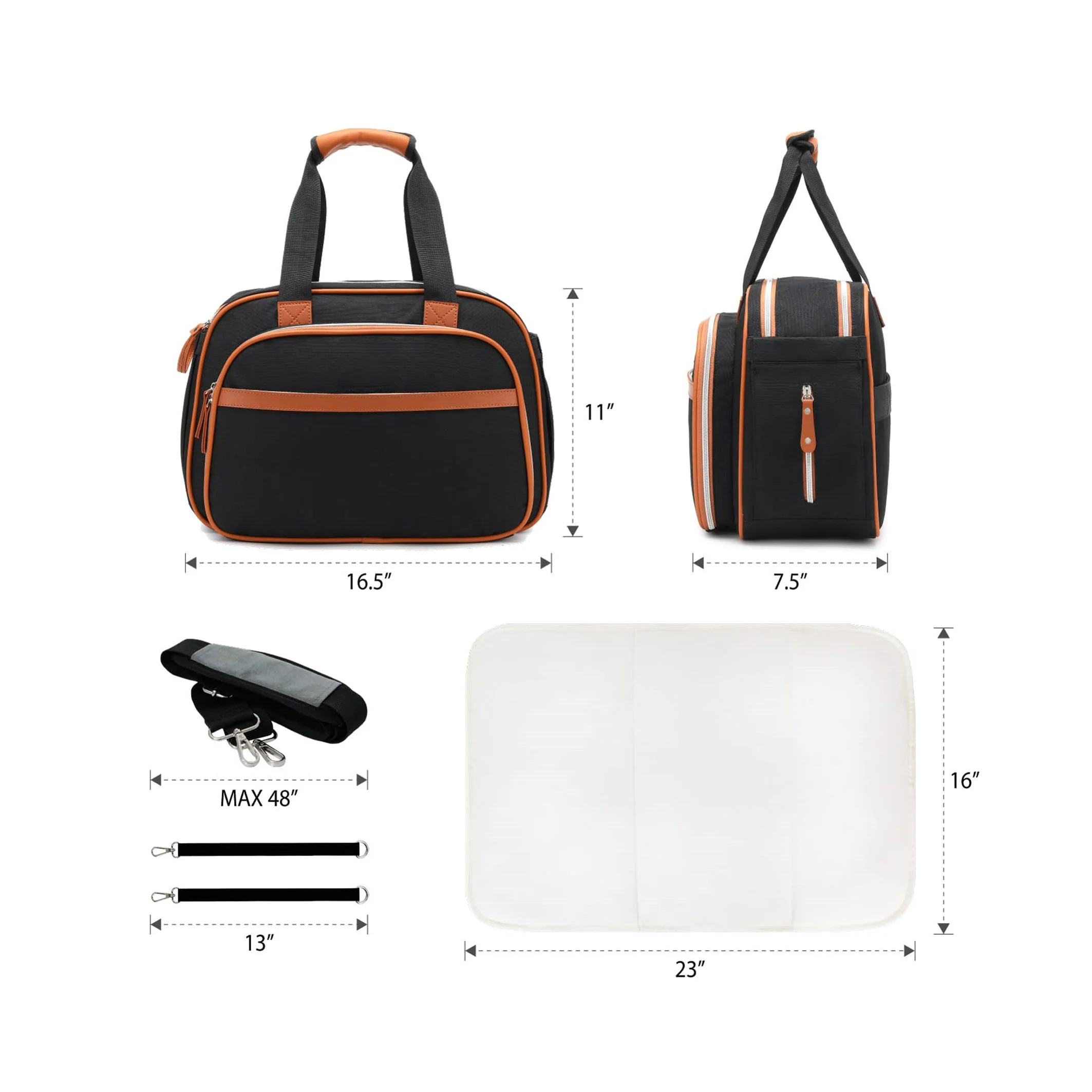 Многофункциональная сумка для подгузников от производителя, водонепроницаемая сумка для подгузников с пеленальным ковриком, портативная многоразовая сумка-тоут для подгузников