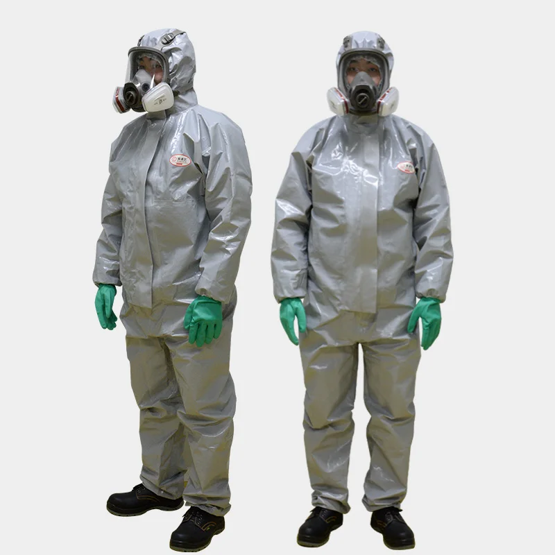 Type 3b anti 60% nitric acid and 30% hydrochloric acid  heavy chemical disposable protective coverall