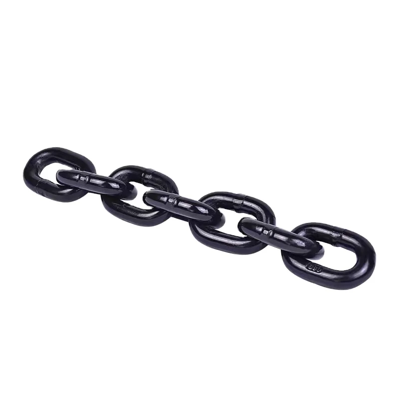 Factory Sale G80 Black Binder Chain Double Eye Grab Hooks 8mm Steel Zinc Galvanized Finish 6mm Iron Alloy Steel Chain Wheel