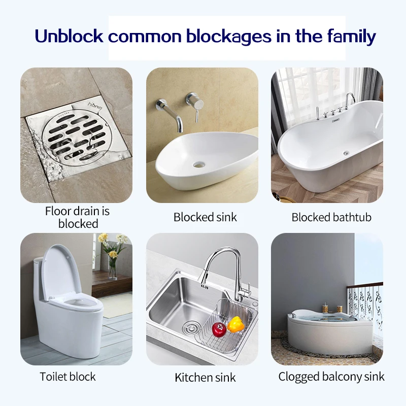 Powerful Plumbing Dredging Tools Kitchen Toilet Sink Sewage Draining Cleaner Block Pipe Dredge Agent