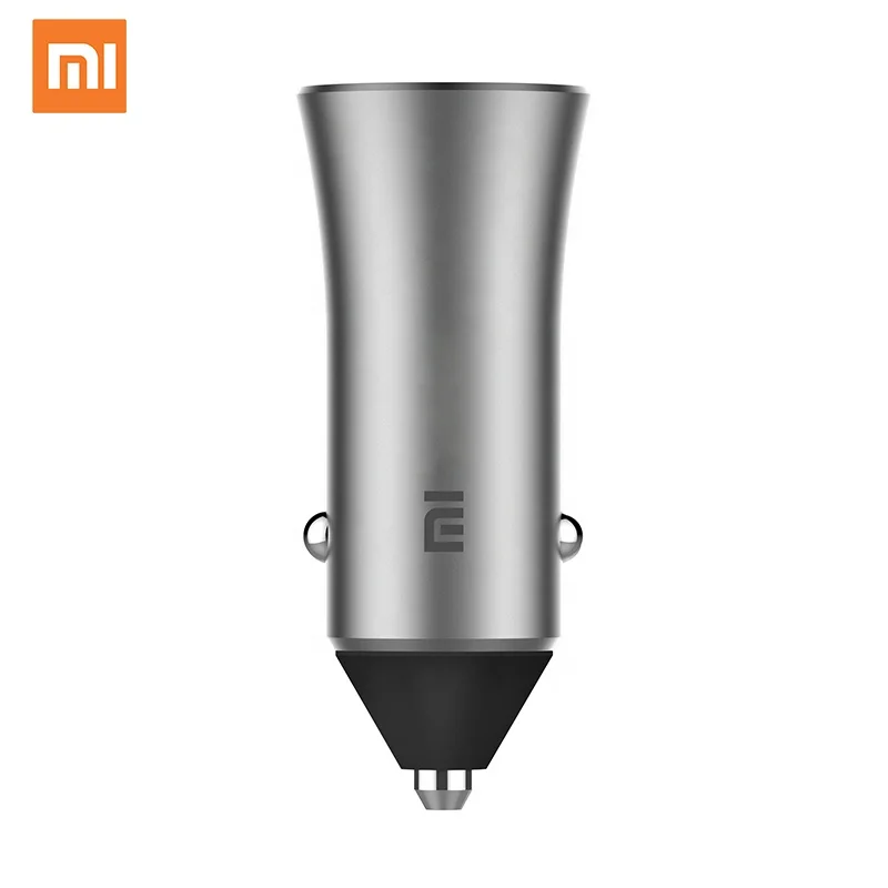  Автомобильное зарядное устройство Xiaomi QC3.0 быстрая зарядка с двумя USB-портами для смартфонов 5 В/2 4 А 18 Вт со светодиодной