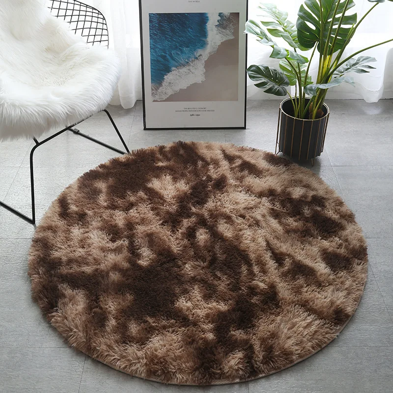 Wholesale Custom special Tie Dye Center Carpet Living Room Carpets and Rugs with round shape  for Bedroom Bedside Floor Mat