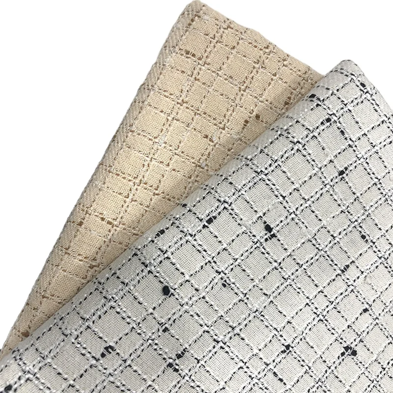 Дизайнерские белые твидовые ткани 2023 твидовые ткани твидовые хлопчатобумажные ткани для одежды индейки