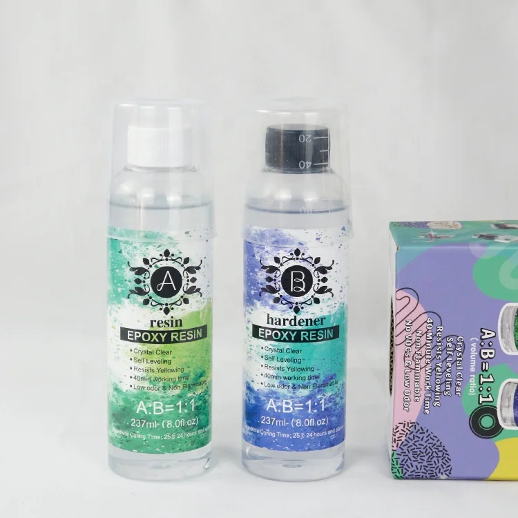 Hot Sale Epoxy Resin Glitter Phenolic Paint Art Pigment Powder Clear Floor Casting Price 1:1 AB Epoxy Glue Kit